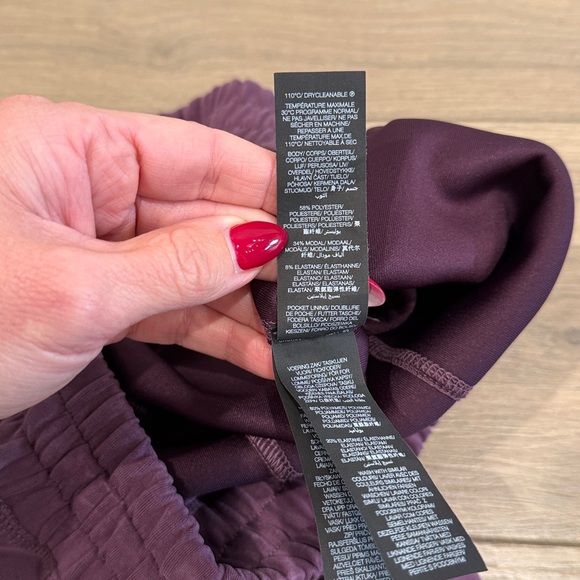 SWEATY BETTY Midnight Cherry Purple Sand Wash Cuffed Trouser Jogger Pants Sz XS - Picture 10 of 12